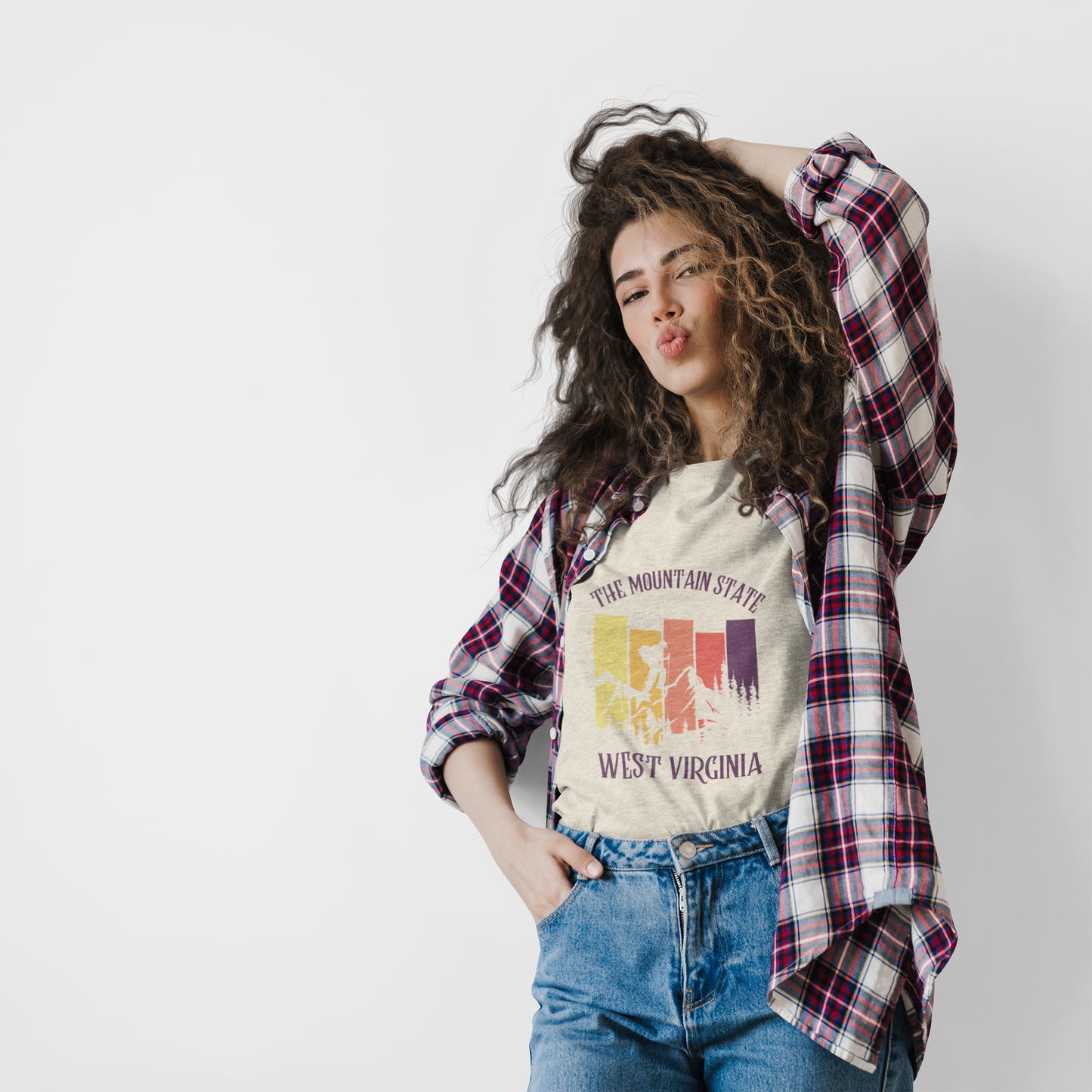 West Virginia Mountain State Unisex Tee Shirt with Nature Graphic