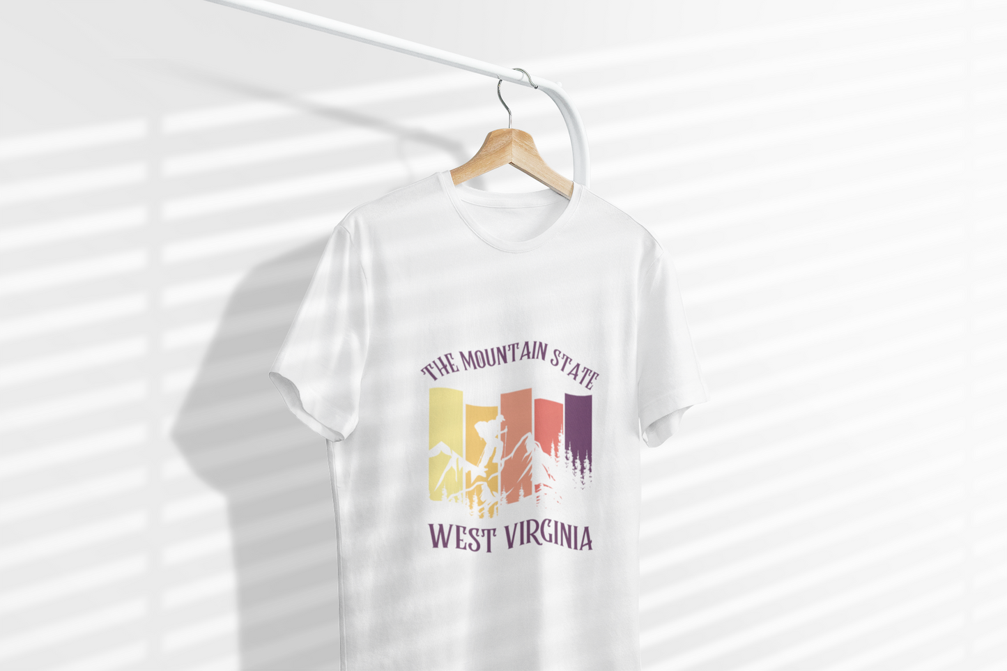 West Virginia Mountain State Unisex Tee Shirt with Nature Graphic