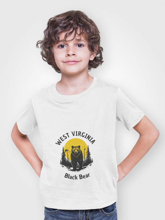 West Virginia Black Bear Unisex Softstyle T-Shirt, Wildlife Tee, Mountain State Animal Shirt, Nature Lover Gift, Appalachian Apparel