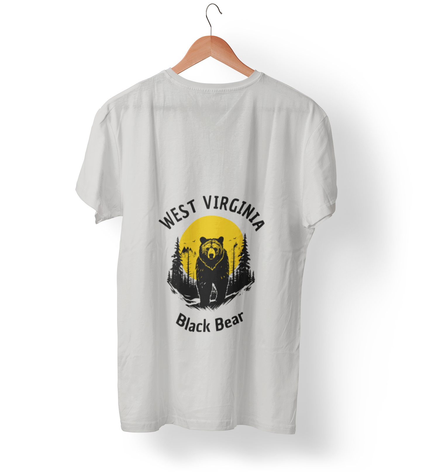 West Virginia Black Bear Unisex Softstyle T-Shirt, Wildlife Tee, Mountain State Animal Shirt, Nature Lover Gift, Appalachian Apparel