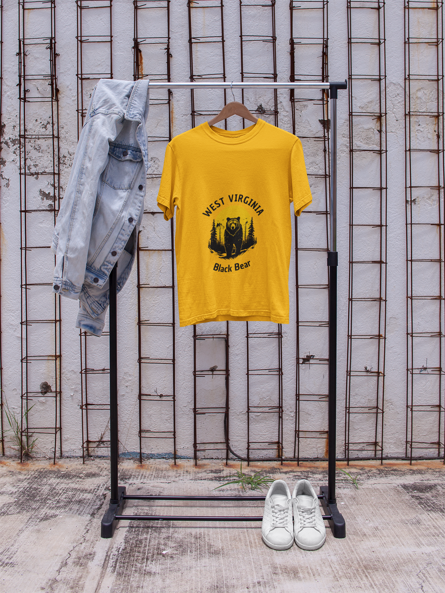 West Virginia Black Bear Unisex Softstyle T-Shirt, Wildlife Tee, Mountain State Animal Shirt, Nature Lover Gift, Appalachian Apparel